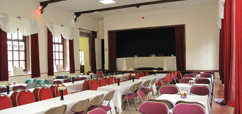 Lothersdale Village Hall - set out for a dining function